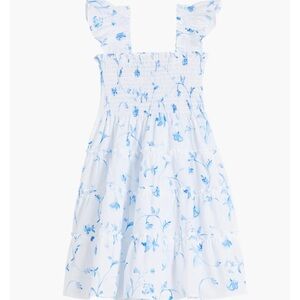 Hill House White and Blue Smocked Sundress